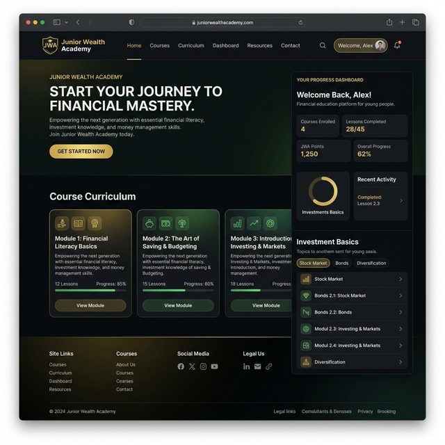 Junior Wealth Academy - Financial education platform for young entrepreneurs